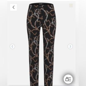 🖤 NWOT Cambio Polo Chain Buckle Print Ros Pants – Ankle Length | Quiet Luxury